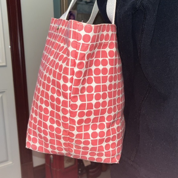 Kate Spade   Pink Noel  Shoulder bag  small tote  Geometric pattern canvas  VGUC - Picture 7 of 17
